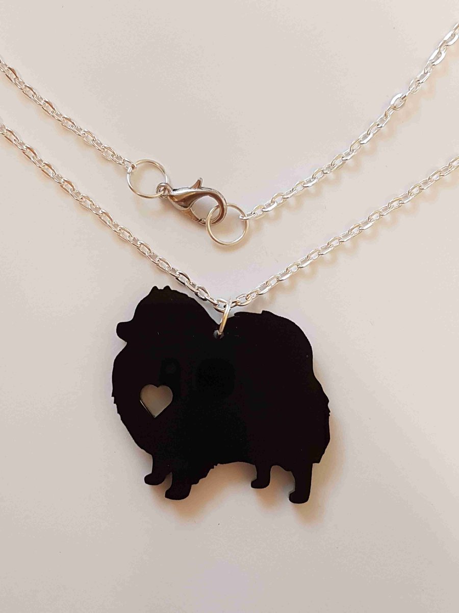 I love Pomeranian's Dog Necklace - Acrylic