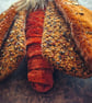 Rust and Amber Autumn Textile Whimsigoth Moth Sculpture  - Image 4
