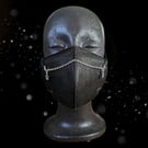 Zimi or bifold silver star mask chain