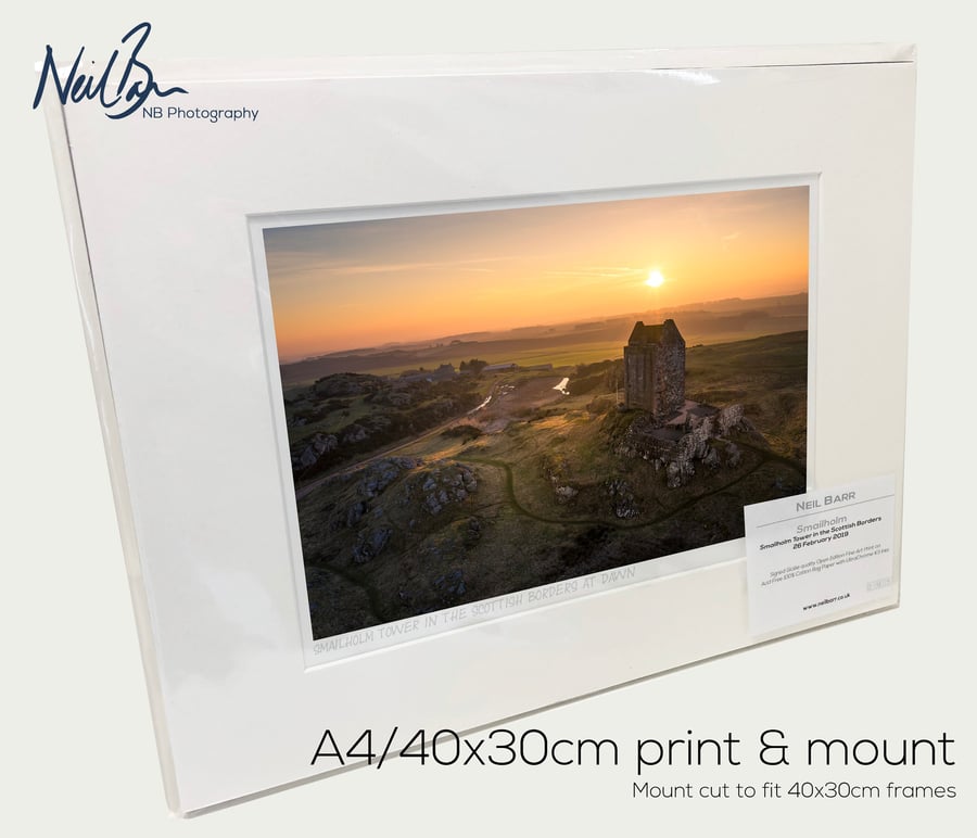 Smailholm Tower The Borders Scotland - A4 (40x30cm) Unframed Print