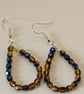 Fire polished glass loop earrings - Image 2