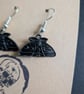 Black Moth Drop Earrings - Handcrafted Gothic Jewellery