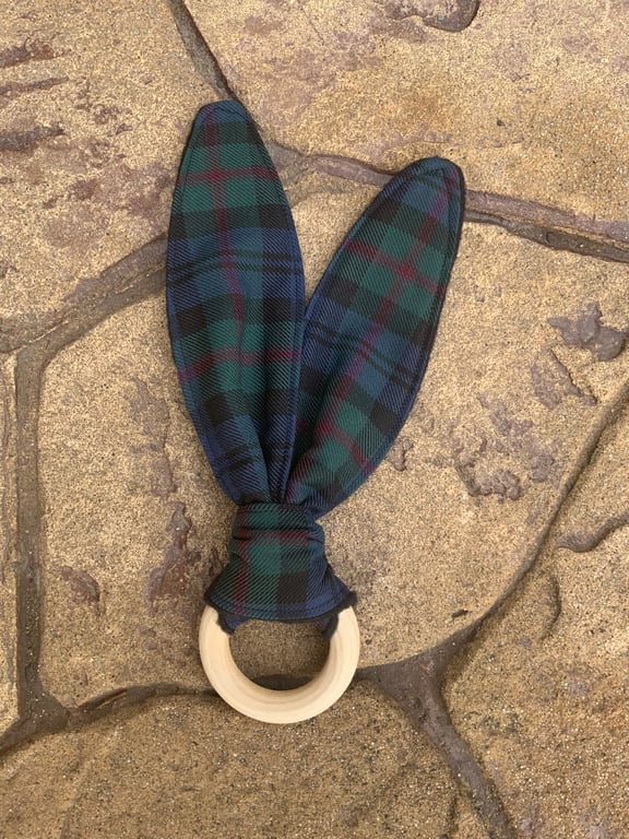 Baird Tartan Bunny Ears Teether