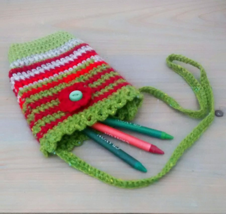 Girl's Crocheted Crossbody Bag
