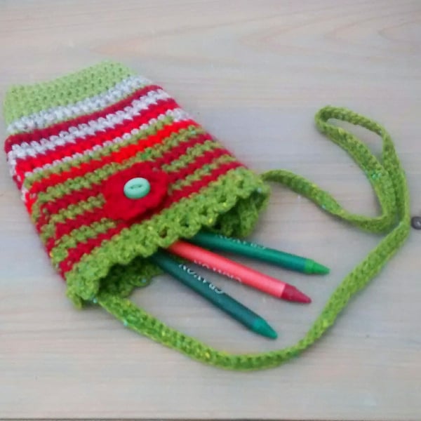 Girl's Crocheted Crossbody Bag