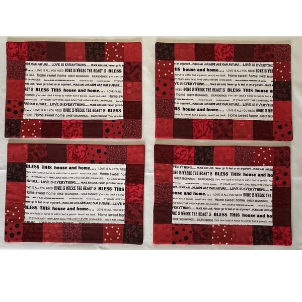 Placemats with Sentiments Set of 4