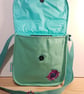 Turquise and purple flowers shoulder bag  - Image 5