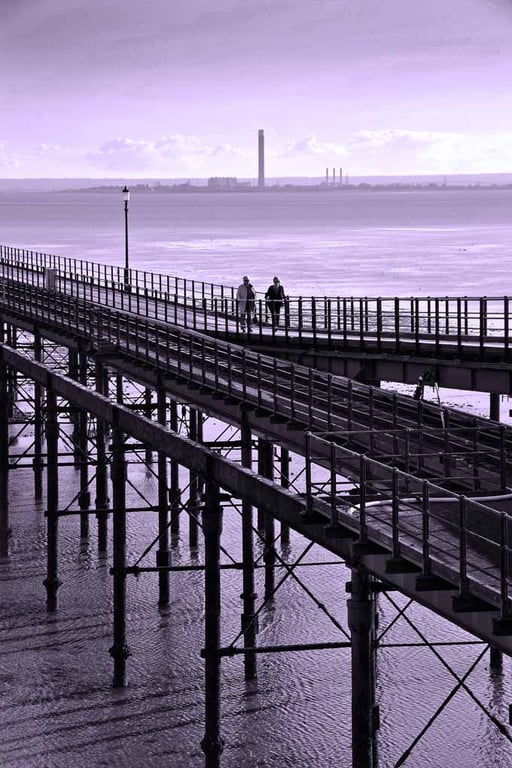 Southend on Sea Pier England Essex UK 12"x18" Print