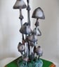 Fantasy Clay Toadstools Art Sculpture - Image 1