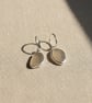 One of a Kind Seaglass Earrings in Recycled Sterling Silver - Unique Hoops