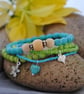 Turquoise & lime bracelet stack - Image 2