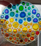 Bubble sun catcher, painted sun catcher, abstract painting sun catcher, 