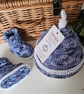 Designer Baby Boy's Pure Cotton Hat & Booties Set 0-3 months size