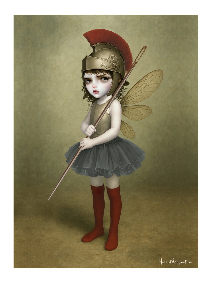 Warrior Fairy Print - Dark Whimsical Wall Art