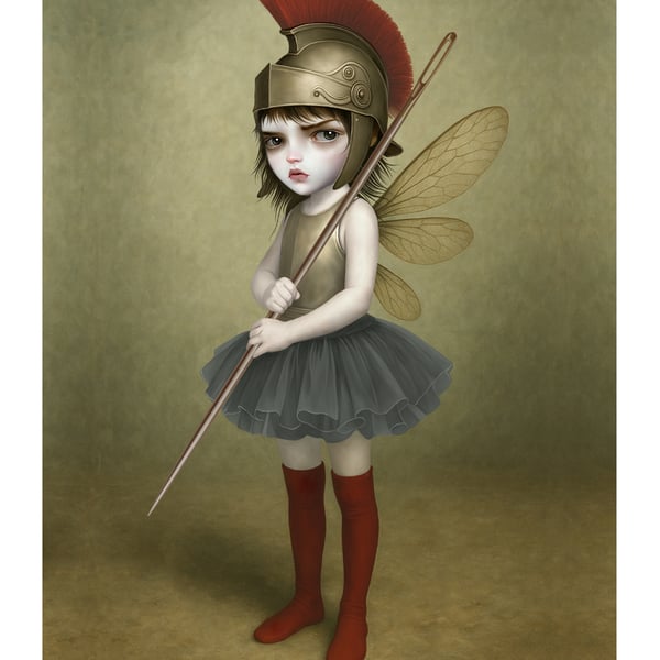 Warrior Fairy Print - Dark Whimsical Wall Art