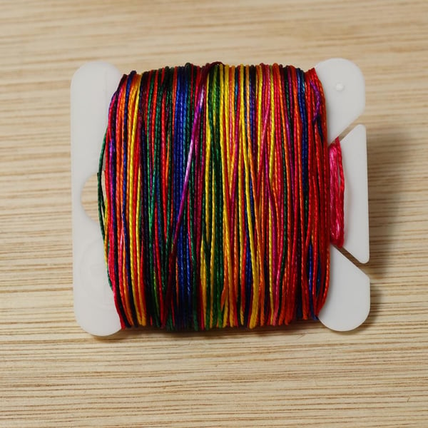 OOAK Rainbow - 50m, Handdyed Embroidery Silk