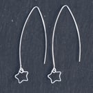 Long star earrings