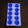 10 ROYAL BLUE ROUND BUTTONS