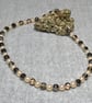 Glass Pearl and Half-Coated Faceted Glass Crystal Necklace - Image 3