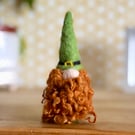 Mini Handmade Needle-Felted Leprechaun Gonk
