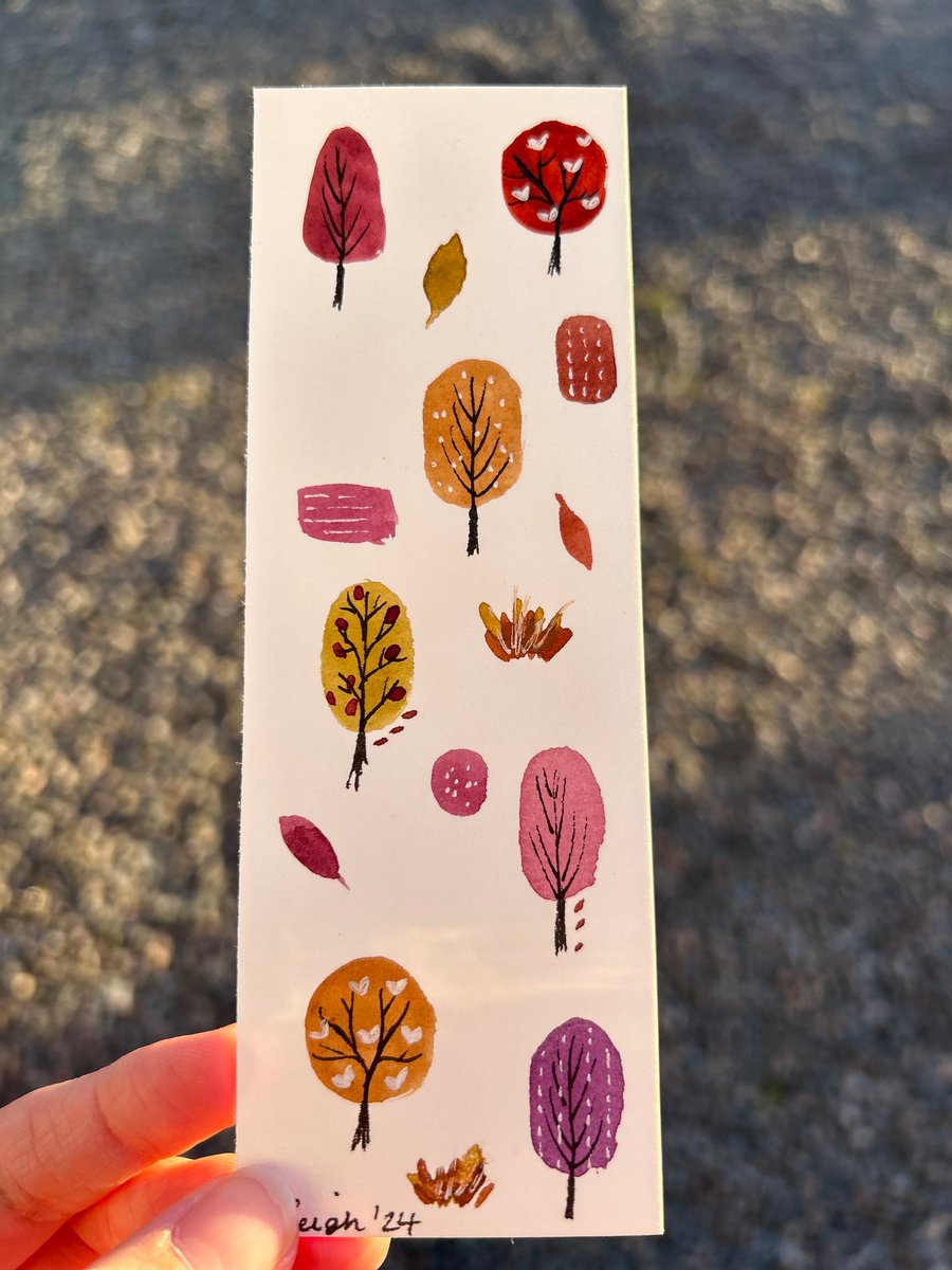 Hand Painted Autumnal Bookmark