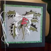 Celtic Green Holly Christmas Card