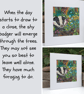 A mounted original painting - badger - wildlife painting - woodland - wildflower - Image 2