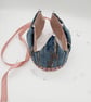 Teal velvet and pink crown, children's princess dress up accessories.   - Image 4