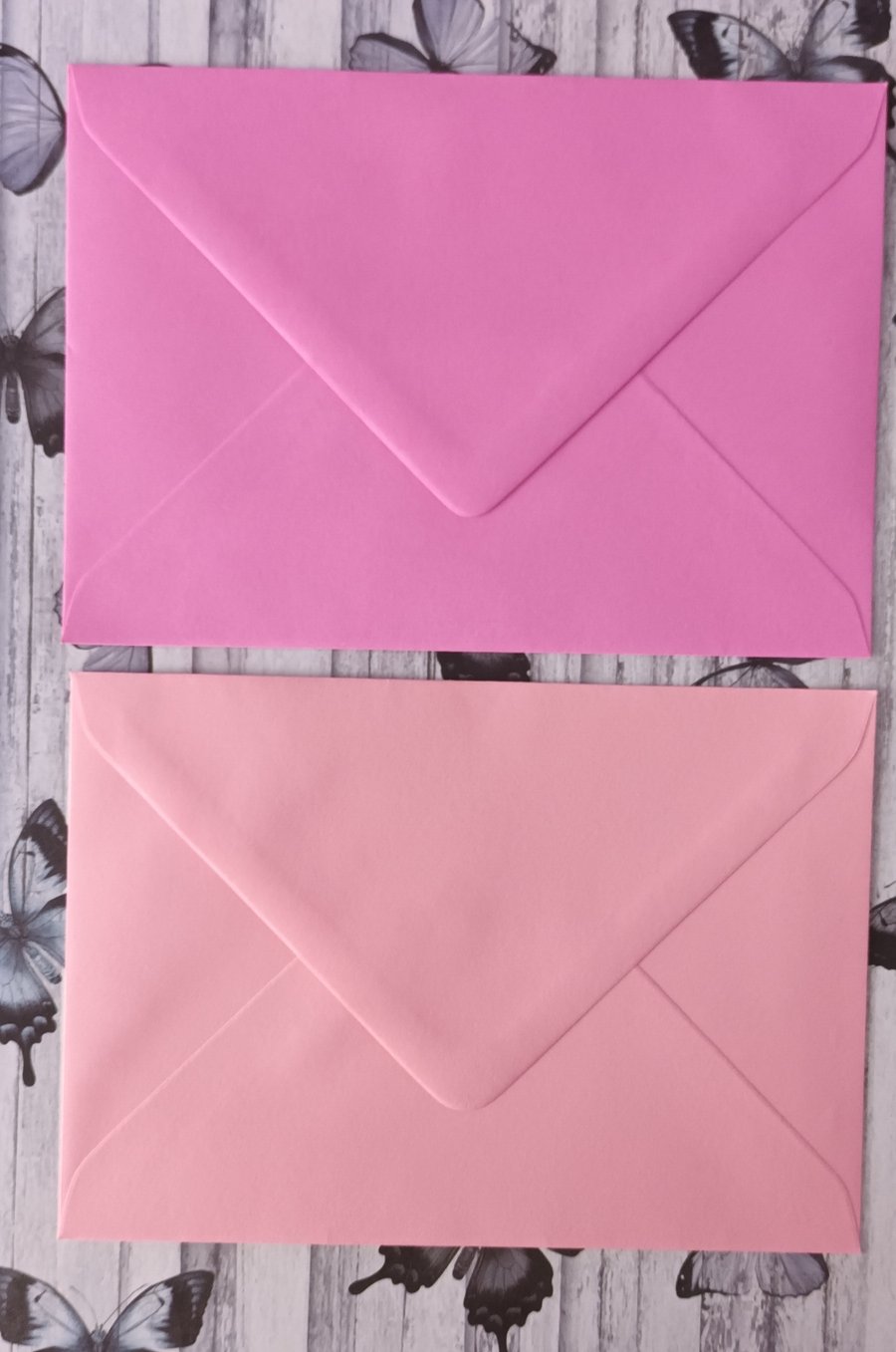 C6 A6 Pink Envelopes For Cardmaking Diamond Flap 120gsm Pack Of 10
