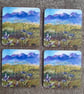 Quality Coasters Set of Four Mountain Heather Design. Valentine. Valentines Gift - Image 6