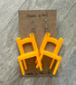 Yellow Stacking Chair Earrings - Upcycled - Image 2