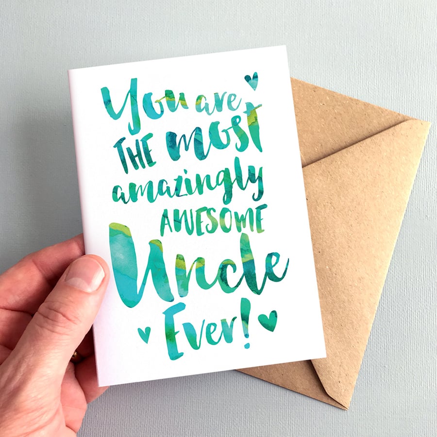 The Most Amazingly Awesome Uncle Greeting Card - Thank You, Uncle Birthday Card