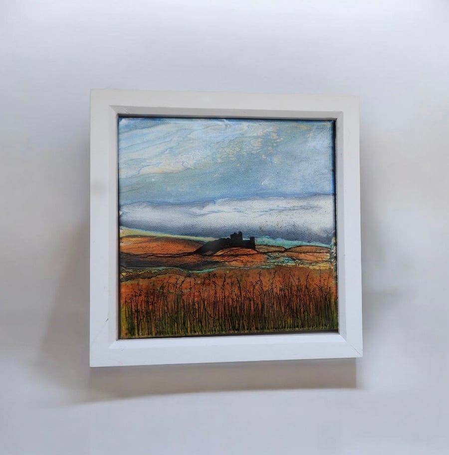 Northumberland hills - winter day at Bamburgh castle 