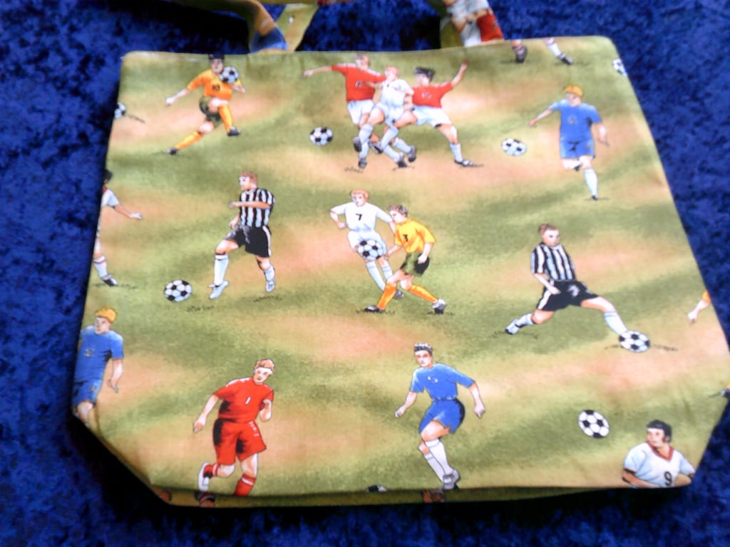 Small Fabric Shopper with Footballers