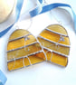Stained Glass Beehive Ornament