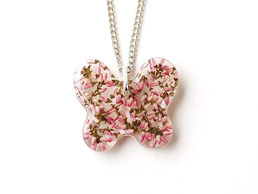 Pink Butterfly Necklace (2335)