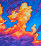 Summer Storm II original oil pastel artwork - Image 2