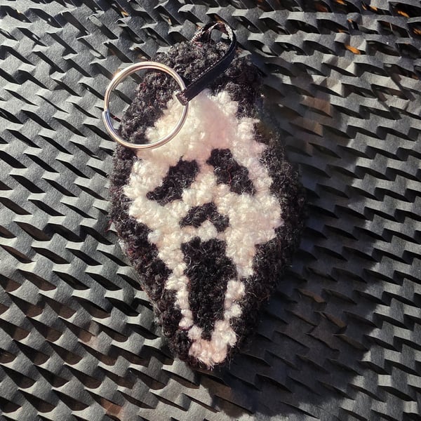 Punchneedle Ghostface Scream Movie Keyring