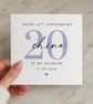 Personalised 20th Anniversary Card – China Anniversary for Husband or Wife - Image 4