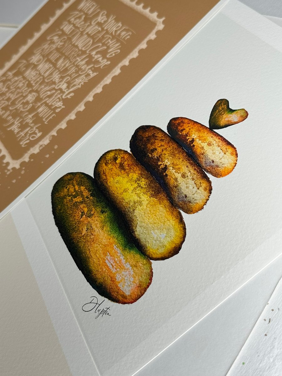 Watercolour Signed Art Print - Balanced Love Heart