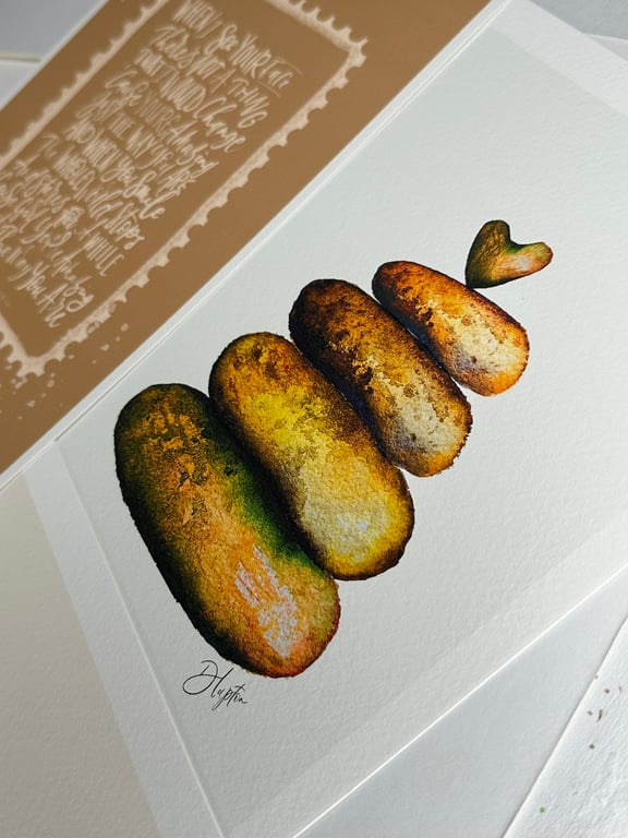 Watercolour Signed Art Print - Balanced Love Heart