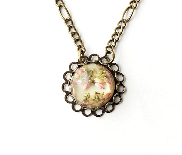 Pink Flowers Necklace 543