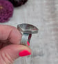 Sterling Silver Plume Agate Ring - UK Size O - JBJ4026 - Image 3