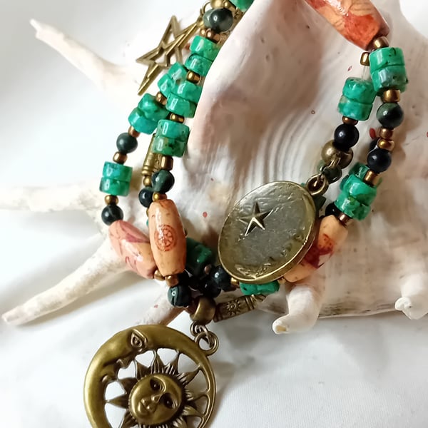 African Pine Turquoise Bracelet