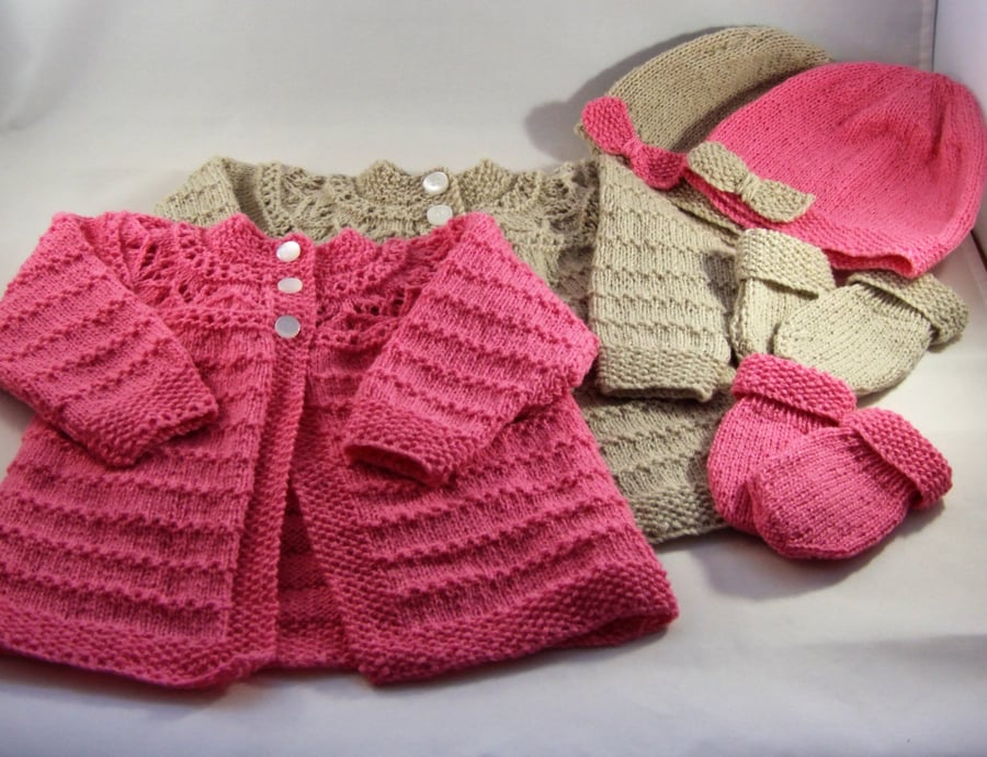 Cashmere hand knitted luxury baby cardigan.