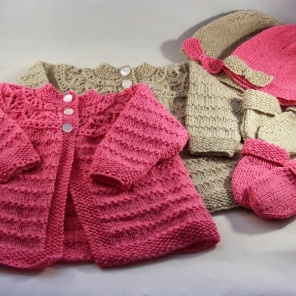 Cashmere hand knitted luxury baby cardigan.