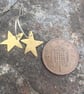 Brass Star Christmas Earrings - Image 4