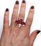Red and white mushroom adjustable ring