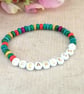 "fearless" mixed howlite stretch bracelet  - Image 5