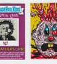ACEO SKETCH CARD, GPK STYLE, MICRO INKS WITH PRINTED SIGNED BACK